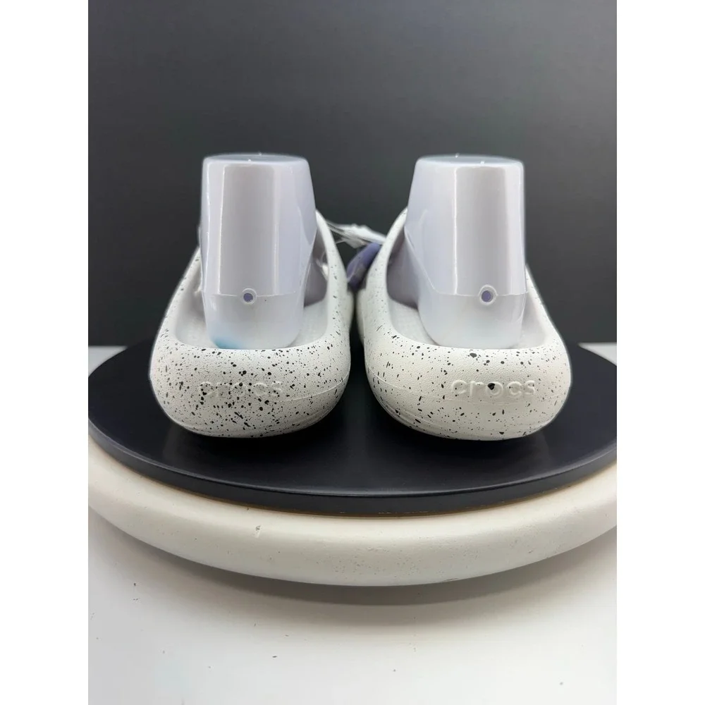 Crocs Mellow Recovery Speckle Slides Mens Size 7 White Slip On Comfort Sandals - Picture 6 of 12